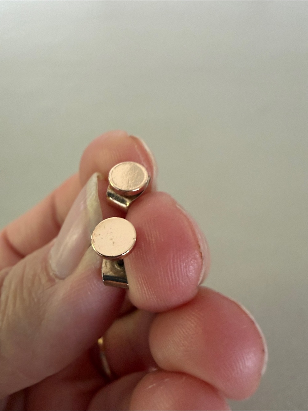 Gold Round Stud Earrings - Women Jewelry